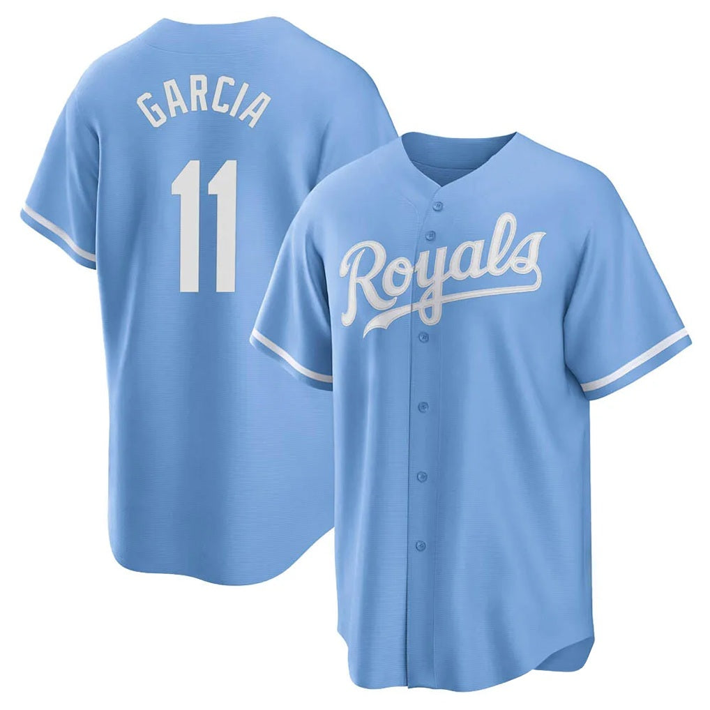 Kansas City Royals #11 Maikel Garcia Player Light Blue Tomch Home Game Stitched Jerseys