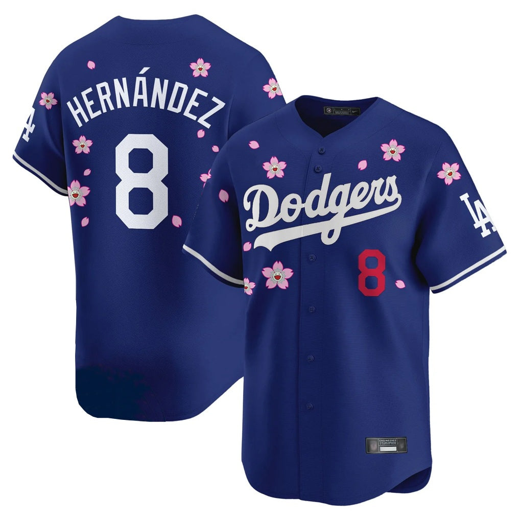 Los Angeles Dodgers #8 Enrique Hern¨¢ndez Player Royal Tomch Tokyo Series Vapor Premier Limited Stitched Jerseys
