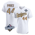 Los Angeles Dodgers #44 Andy Pages Player White Gold Tomch World Series Limited Elite Home Stitched Jerseys
