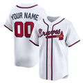 Custom Atlanta Braves White Tomch Home Limited Jersey