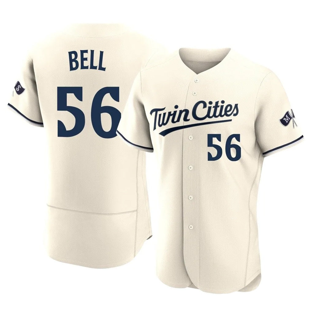 Minnesota Twins #56 Josh Bell Player Cream TomchHome Limited Elite Stitched Jerseys