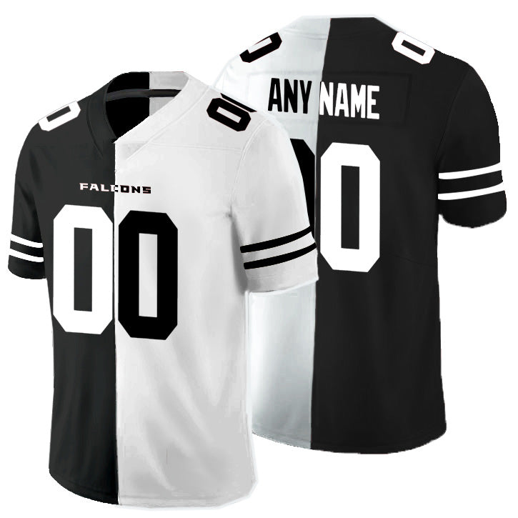 Custom A.Falcons Black And White Tomch Split Vapor Untouchable Limited Jersey