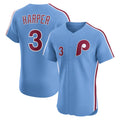 Philadelphia Phillies #3 Bryce Harper Light Blue Tomch Alternate Elite Jersey