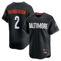 Baltimore Orioles #2 Gunnar Henderson Player Black Tomch City Connect Limited Home Game Stitched Jerseys