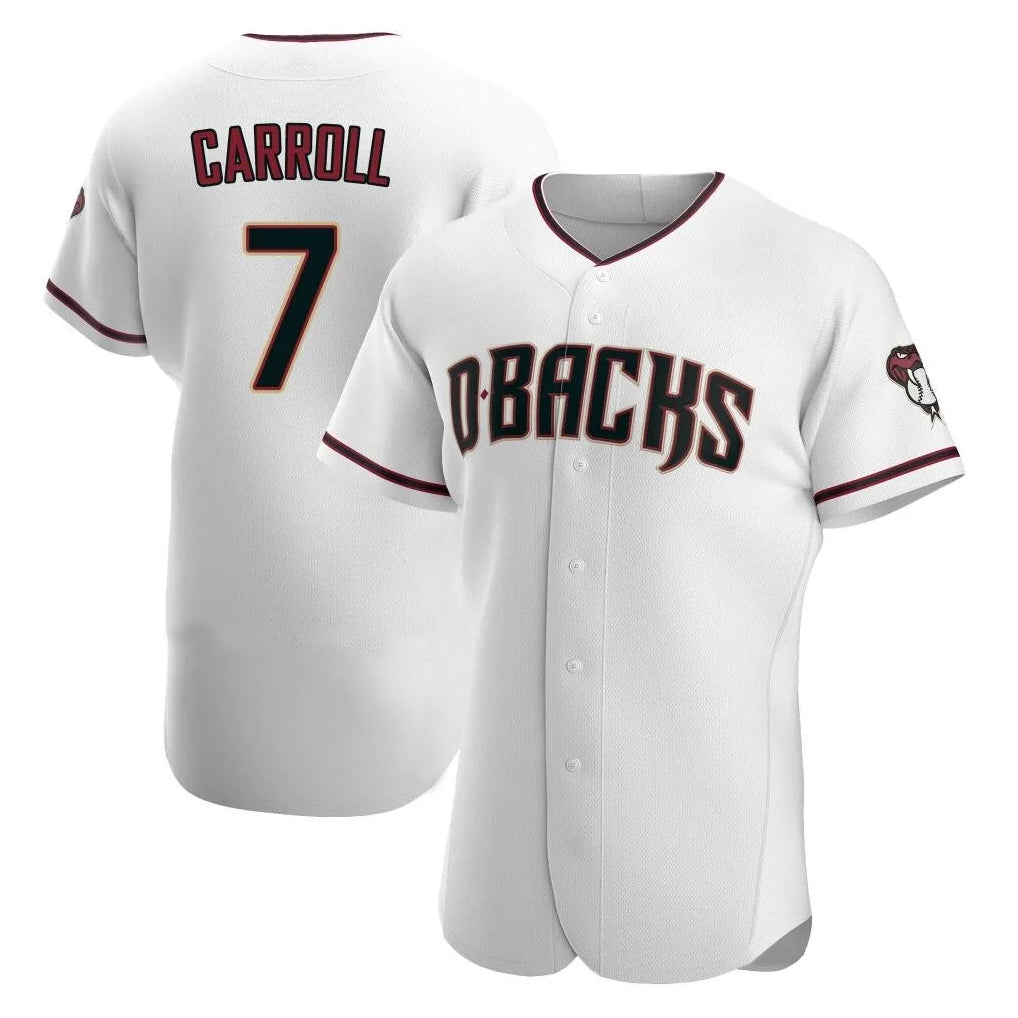 Arizona Diamondbacks #7 Corbin Carroll Player White Tomch Limited Elite Home Game Stitched Jerseys