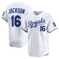 Kansas City Royals #16 Bo Jackson White Thaam Home Limited Player Jersey