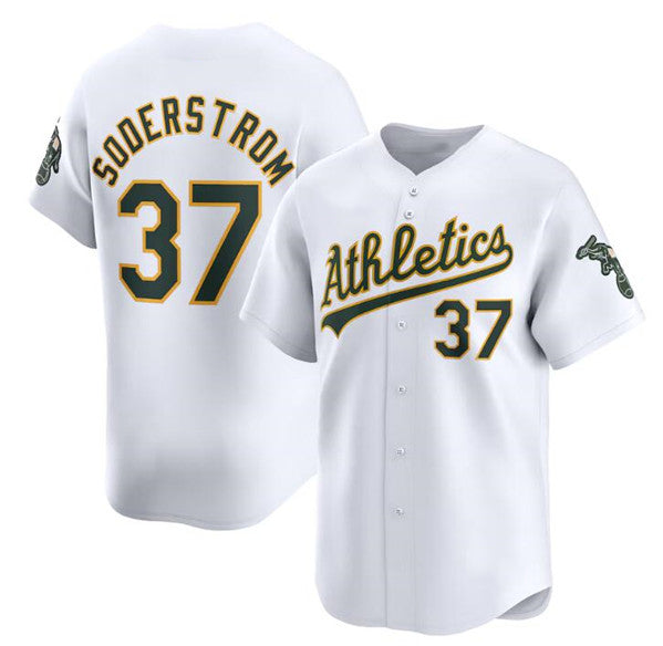 Oakland Athletics #37 Tyler Soderstrom White Tomch Home Limited Stitched Jersey
