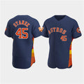 Houston Astros #45 Ryne Stanek Navy Tomch 60th Anniversary Flex Base Stitched Jersey