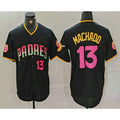 San Diego Padres #13 Manny Machado Number Black Tomch 20th Anniversary Cool Base Stitched Jersey