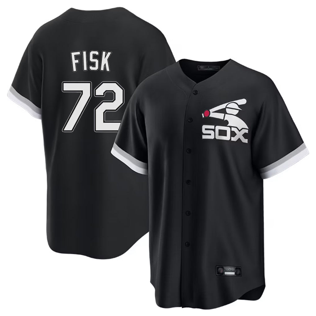 Chicago White Sox #72 Carlton Fisk Player Black Tomch Spring Training Game Stitched Jerseys