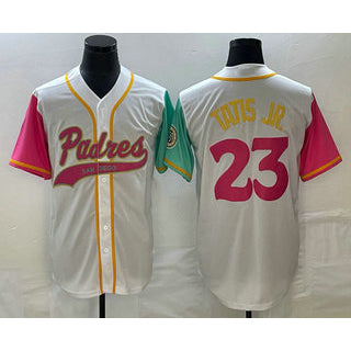 San Diego Padres #23 Fernando Tatis Jr White Tomch NEW 2023 City Connect Cool Base Stitched Jersey 3