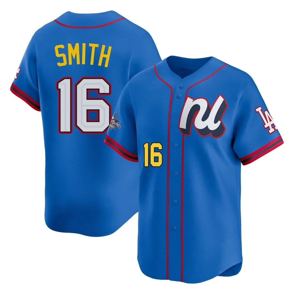 Los Angeles Dodgers #16 Will Smith Player Blue Tomch All-Star Limited Home Stitched Jerseys