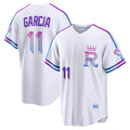 Kansas City Royals #11 Maikel Garcia White Thaam 2026 City Connect Stadium Jersey