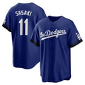 Los Angeles Dodgers #11 Roki Sasaki Player Royal Tomch City Connect Home Game Stitched Jerseys
