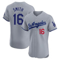 Los Angeles Dodgers #16 Will Smith Player Gray Tomch Limited Elite Home Stitched Jerseys