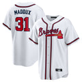 Atlanta Braves #31 Greg Maddux Player White Tomch Home Game Stitched Jerseys