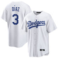 Los Angeles Dodgers #3 Edwin D¨ªaz Player White Tomch Game Home Stitched Jerseys
