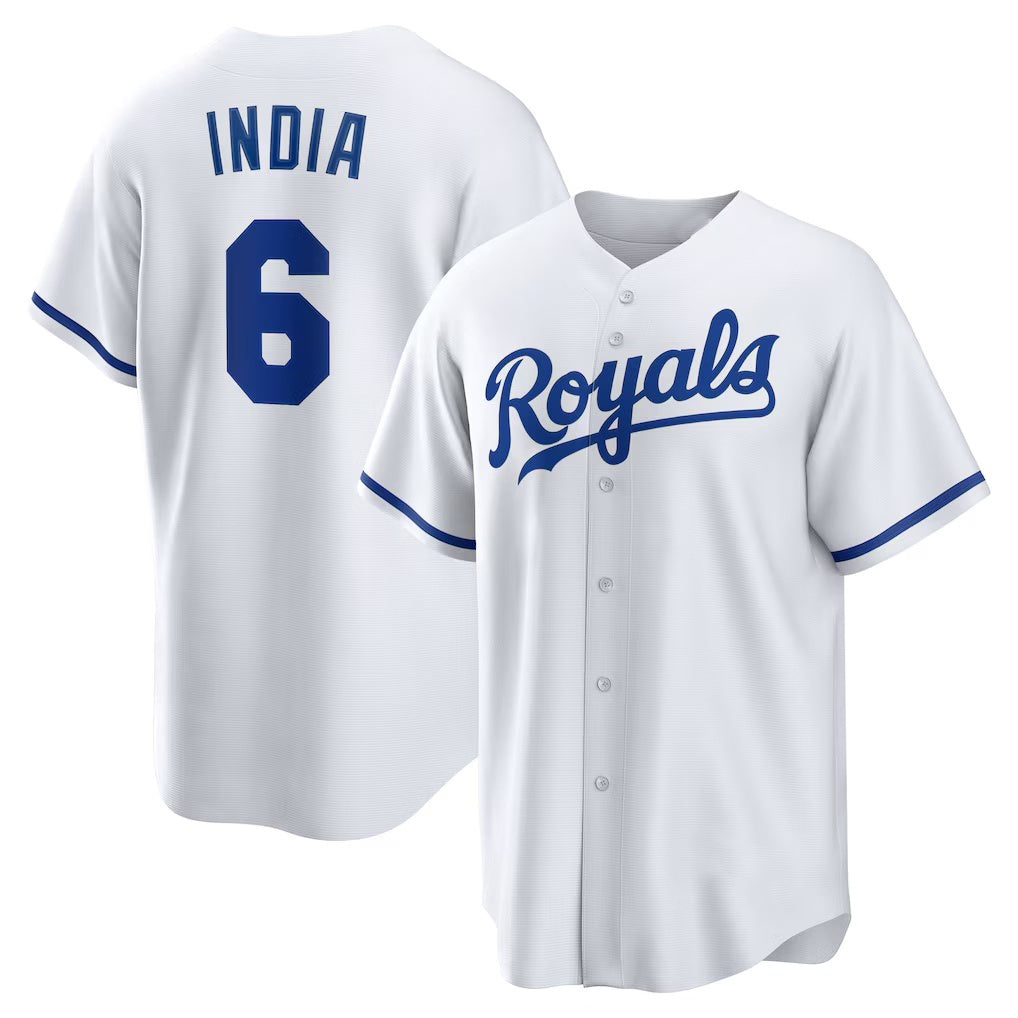 Kansas City Royals #6 Jonathan India White Thaam Home Replica Player Jersey