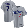 Los Angeles Dodgers #7 Blake Snell Player Gray Tomch Game Home Stitched Jerseys