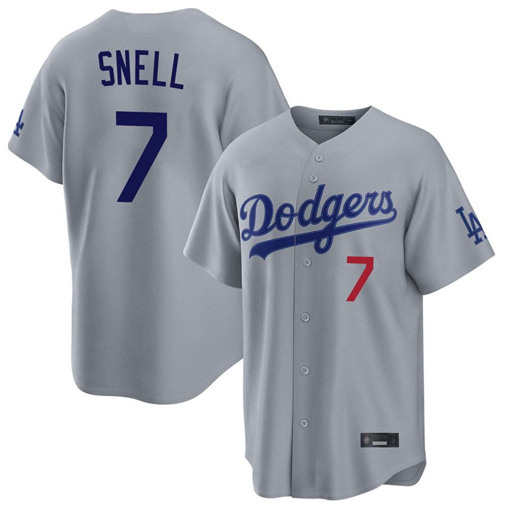 Los Angeles Dodgers #7 Blake Snell Player Gray Tomch Game Home Stitched Jerseys