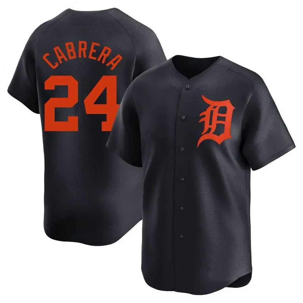 Detroit Tigers #24 Miguel Cabrera Player Navy Tomch Home Limited Stitched Jerseys