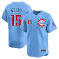 Chicago Cubs #15 Carson Kelly Player Light Blue Tomch Limited Home Stitched Jerseys