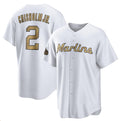 Miami Marlins #2 Jazz Chisholm Jr. White Tomch 2022 All-Star Cool Base Stitched Jersey