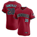 Arizona Diamondbacks #20 Luis Gonzalez Player Red Tomch Limited Elite Home Game Stitched Jerseys