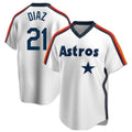 Houston Astros #21 Yainer Diaz Player White Tomch Cooperstown Collection T-shirt Stitched Jerseys