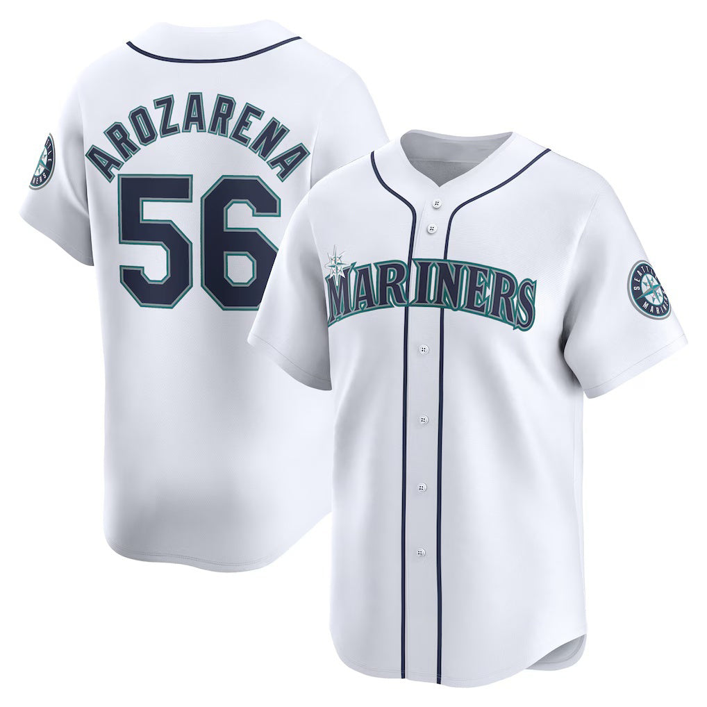 Seattle Mariners #56 Randy Arozarena White Tomch Home Limited Player Jersey