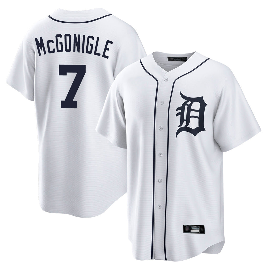 Detroit Tigers #7 Kevin McGonigle Player White Tomch Home Game Stitched Jerseys