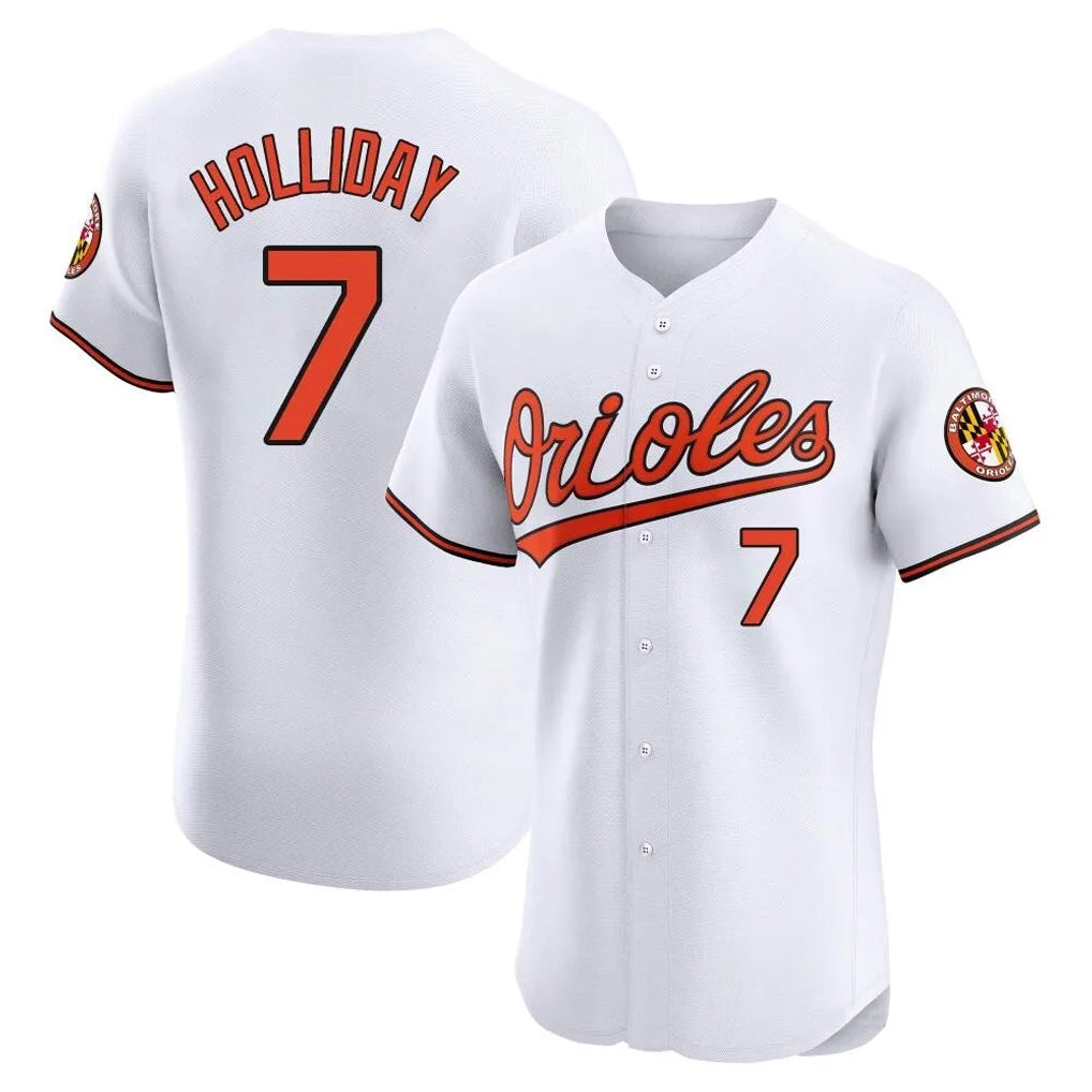 Baltimore Orioles #7 Jackson Holliday Player White Tomch Limited Elite Home Game Stitched Jerseys