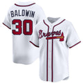 Atlanta Braves #30 Drake Baldwin White Thaam 2025 Home Limited Stitched Jersey