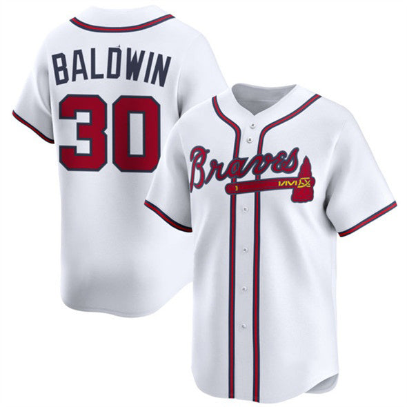 Atlanta Braves #30 Drake Baldwin White Thaam 2025 Home Limited Stitched Jersey