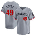 Minnesota Twins #49 Pablo Lopez Player Gray TomchHome Limited Stitched Jerseys