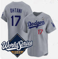 Los Angeles Dodgers #17 Shohei Ohtani Gray Thaam 2025 World Series Limited Stitched Jersey