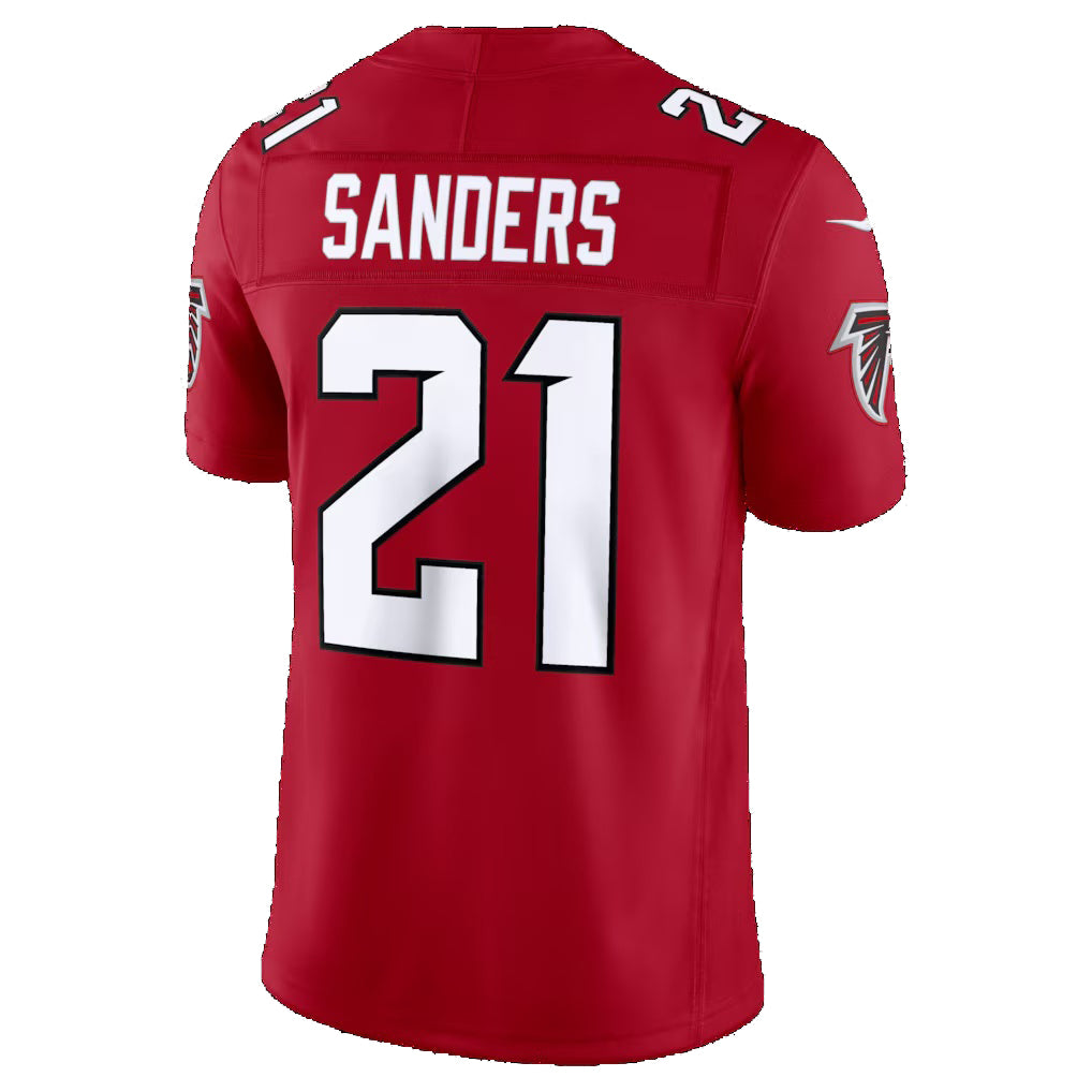 A.Falcons #21 Deion Sanders Red Tomch Vapor F.U.S.E. Stitched Retired Limited Jersey