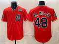 Detroit Tigers #48 Mr. Miller Orange Tomch 2026 Alternate USA 250' Patch Vapor Premier Limited Stitched Jersey