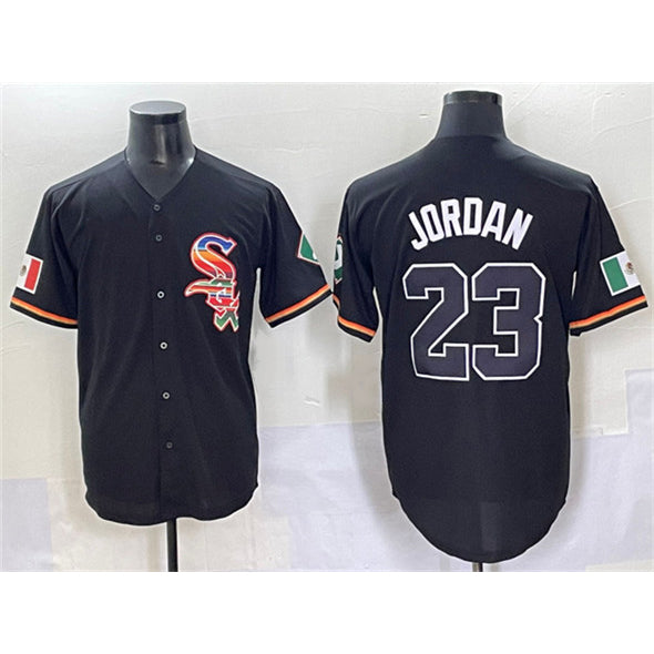 Chicago White Sox #23 Michael Jordan Black Tomch Mexico Limited Stitched Jersey