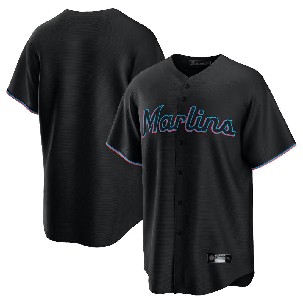 Miami Marlins Blank Player Black Tomch Home Game Stitched Jerseys