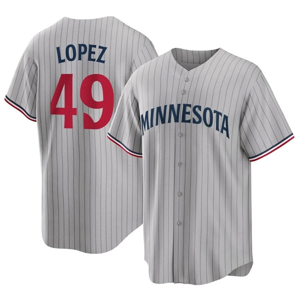 Minnesota Twins #49 Pablo Lopez Player Gray TomchGame Limited Home Stitched Jerseys