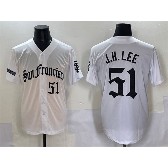 San Francisco Giants #51 Jung Hoo Lee White Tomch 'Gothic Fog Edition' Vapor Premier Limited Stitched Jersey