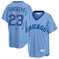 Chicago Cubs #23 Ryne Sandberg Player Blue Tomch T-shirt Cooperstown Collection Limited Stitched Jerseys