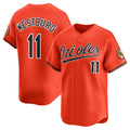 Baltimore Orioles #11 Jordan Westburg Orange Tomch 2025 2nd Alternate Limited Cool Base Stitched Jersey