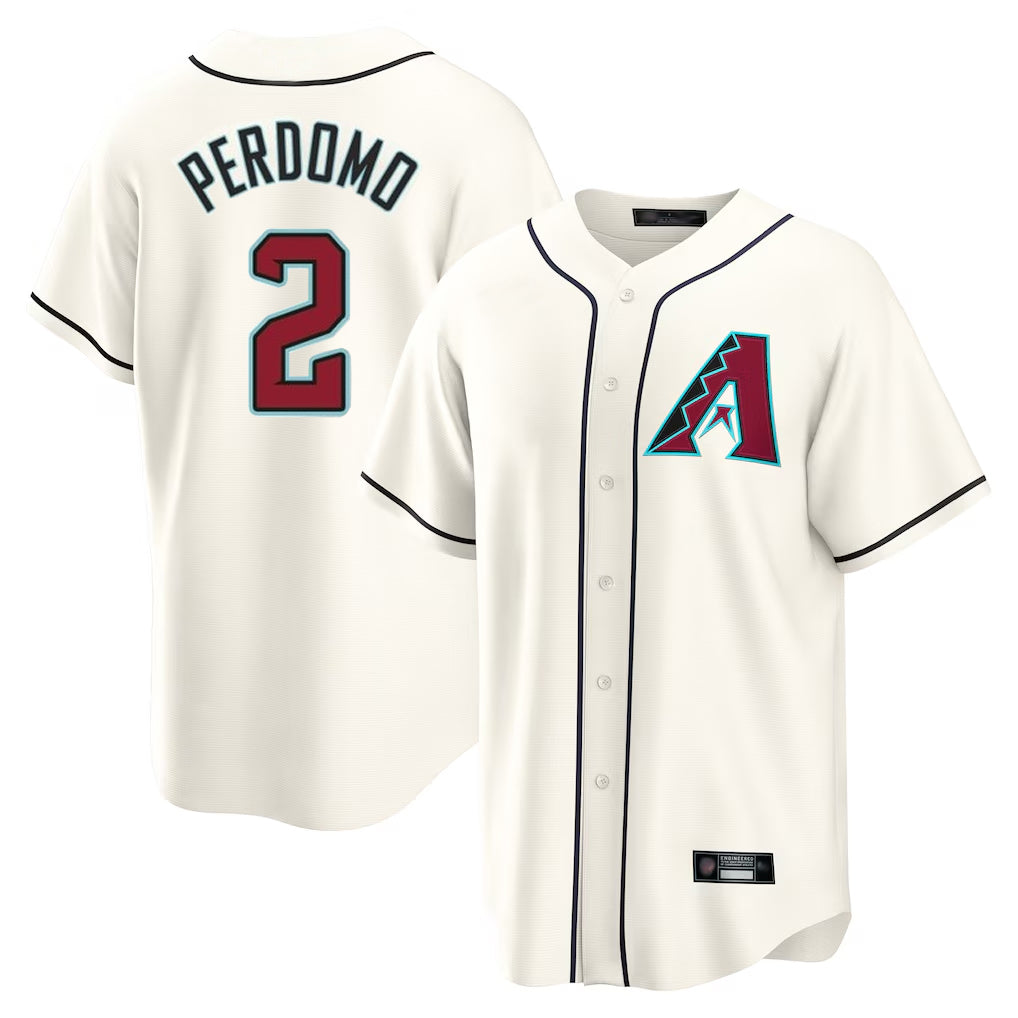 Arizona Diamondbacks #2 Geraldo Perdomo Player Cream Tomch Home Game Stitched Jerseys