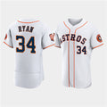 Houston Astros #34 Nolan Ryan White Tomch 60th Anniversary Flex Base Stitched Jersey