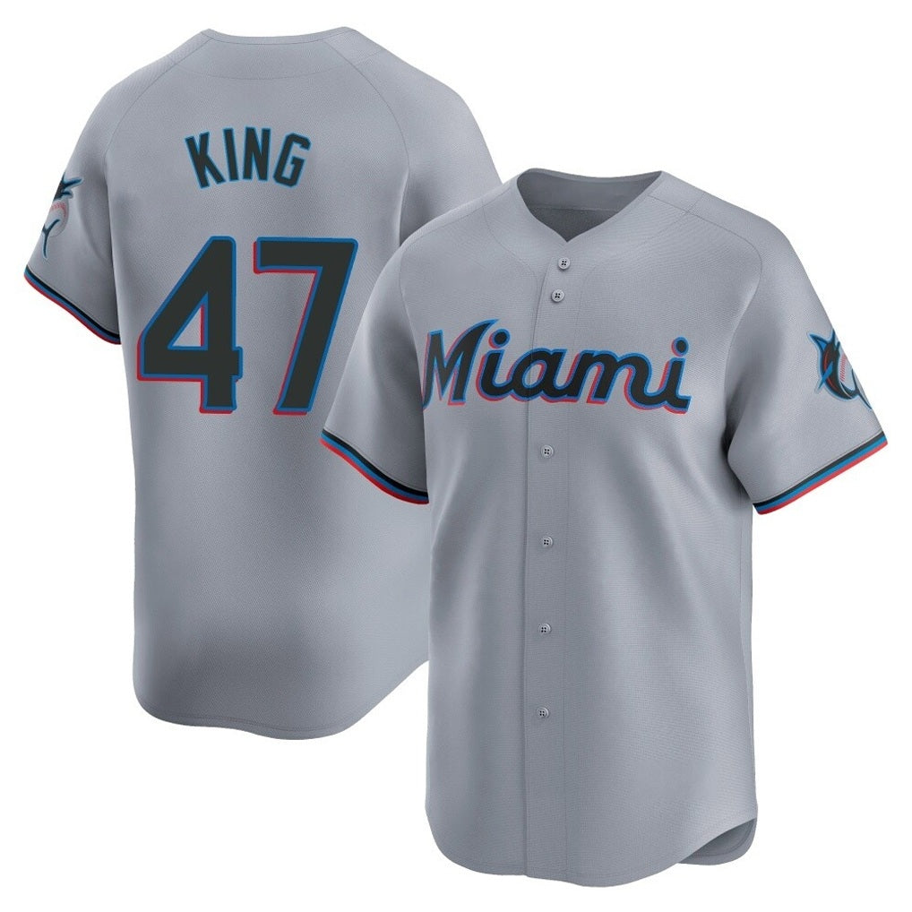 Miami Marlins #47 John King Player Gray Tomch Home Limited Stitched Jerseys