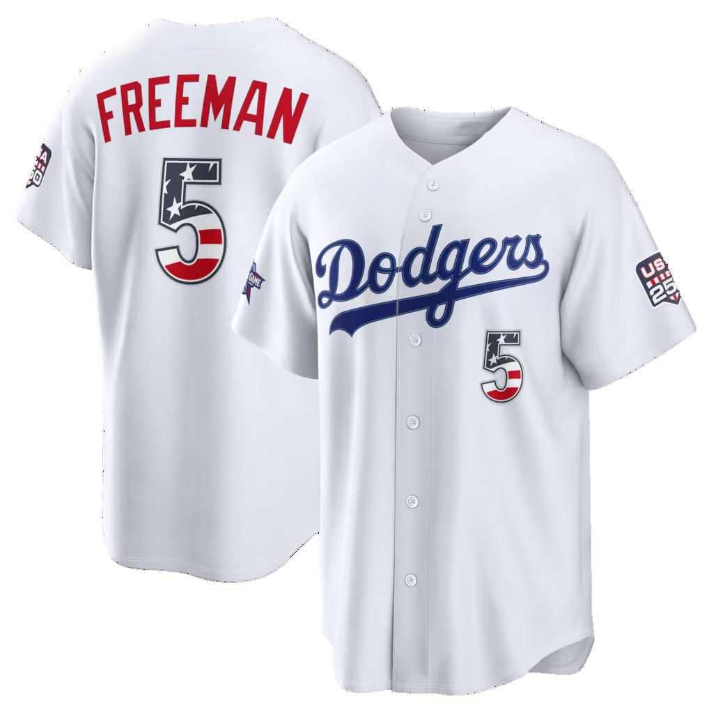 Los Angeles Dodgers #5 Freddie Freeman 2026 All-Star Edition Stars & Stripes White Tomch Stadium Jersey