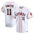 Houston Astros #11 Cam Smith White Thaam Home Limited Player Jersey