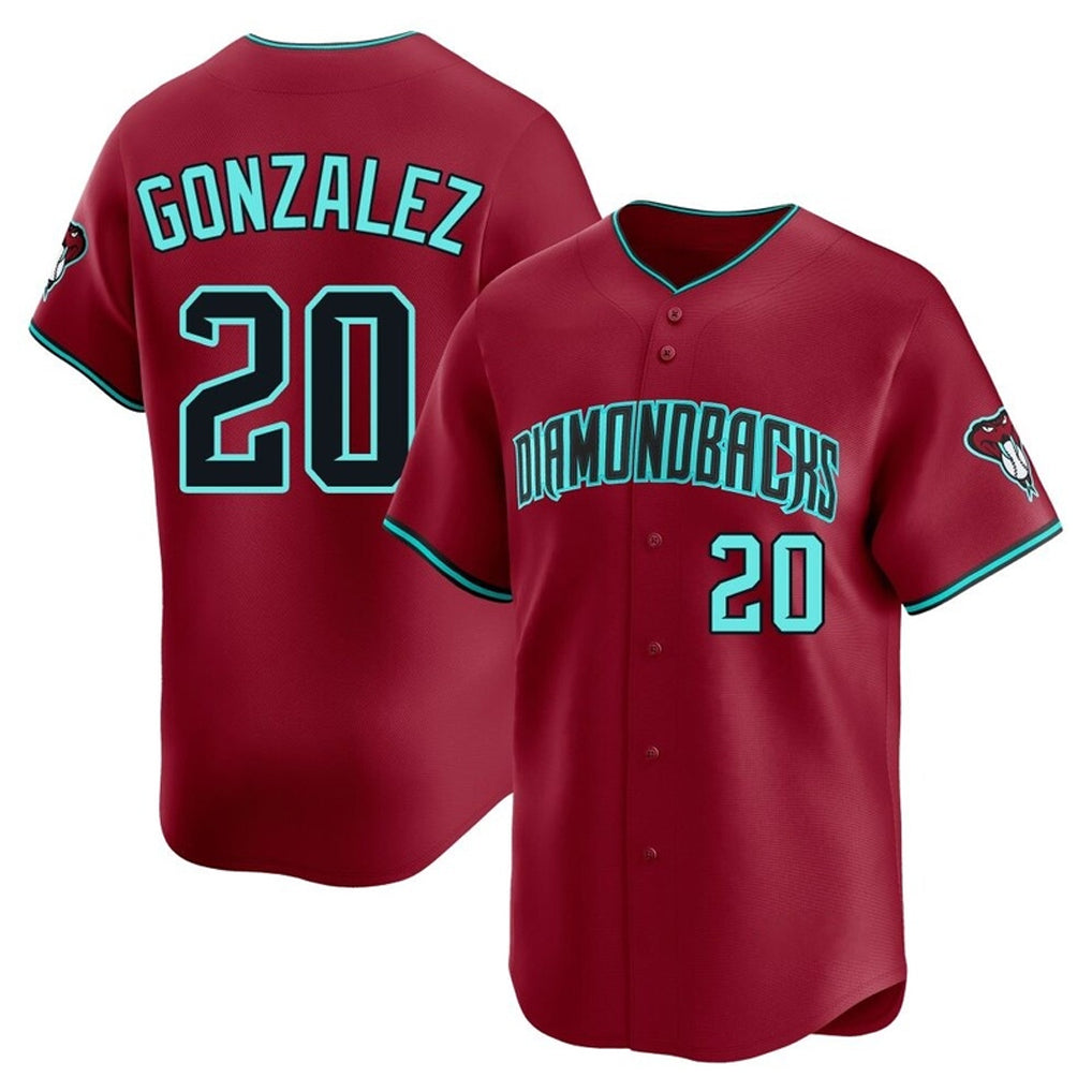 Arizona Diamondbacks #20 Luis Gonzalez Player Red Tomch Limited Home Game Stitched Jerseys